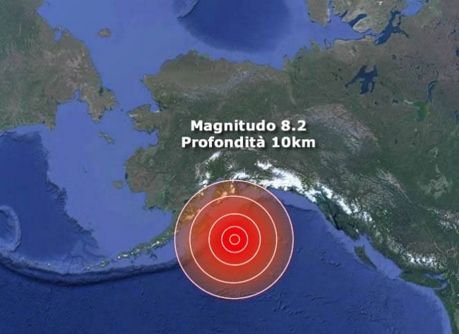 Terremoto 8.2 in Alaska