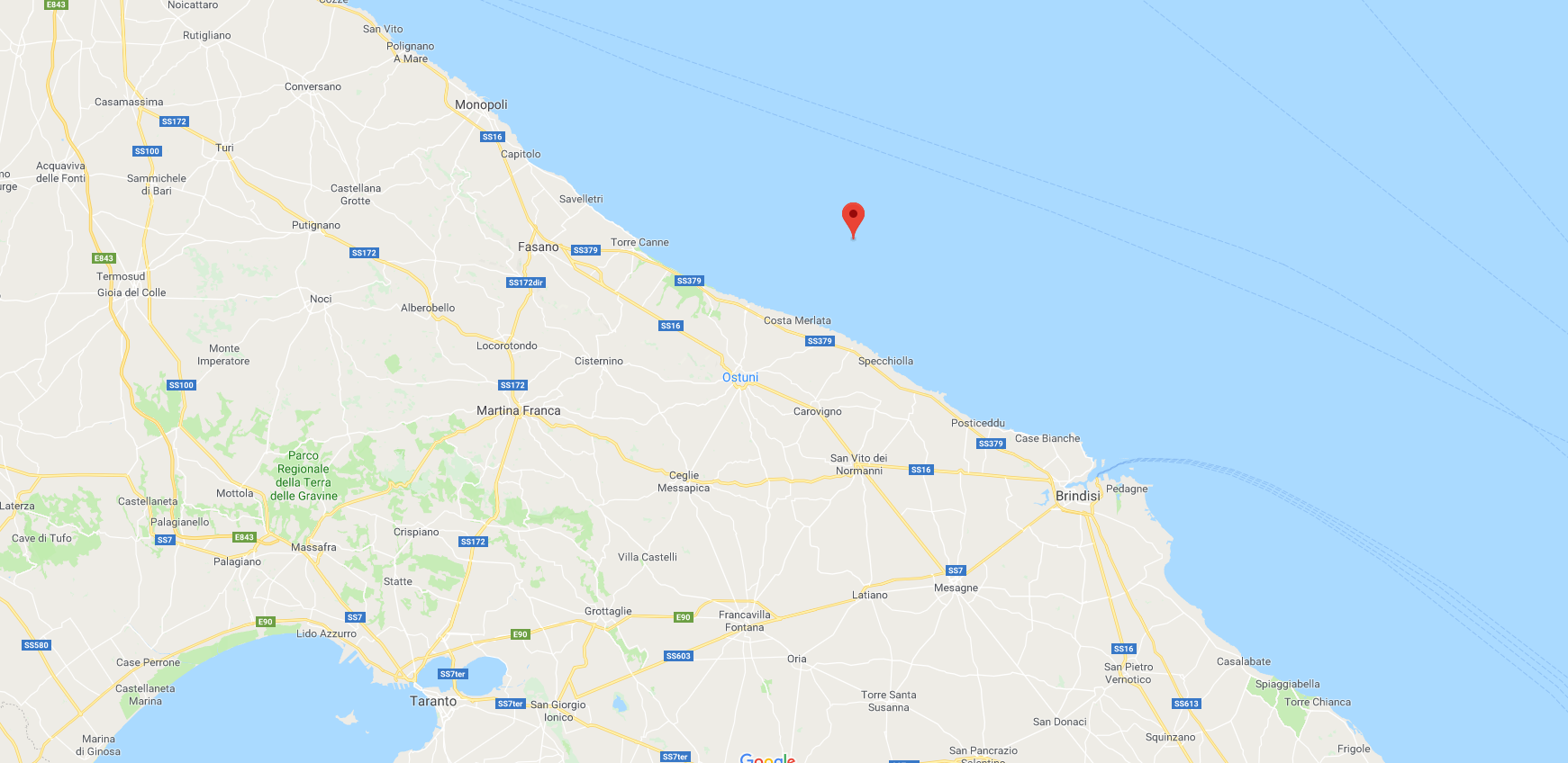 Terremoto Costa Adriatica brindisina